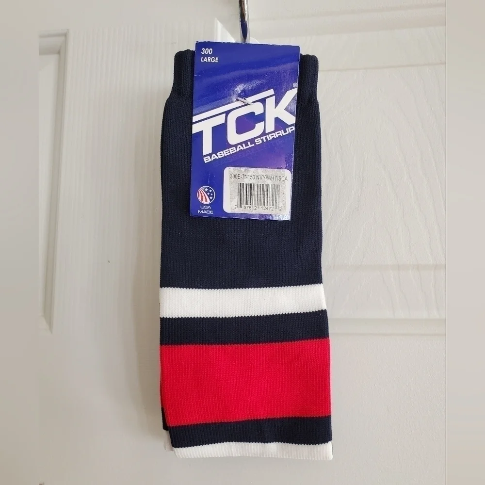 TCK Baseball Stirrup Large Navy/red/white.
